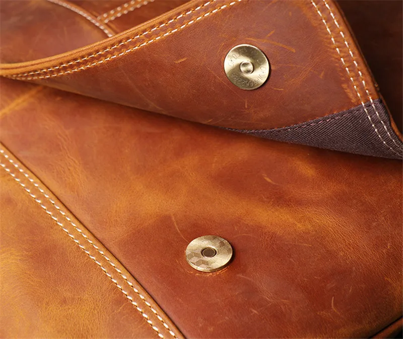 Мужские Винтажные Сумки-мессенджеры Nesitu коричневые Наплечные сумки из 100%