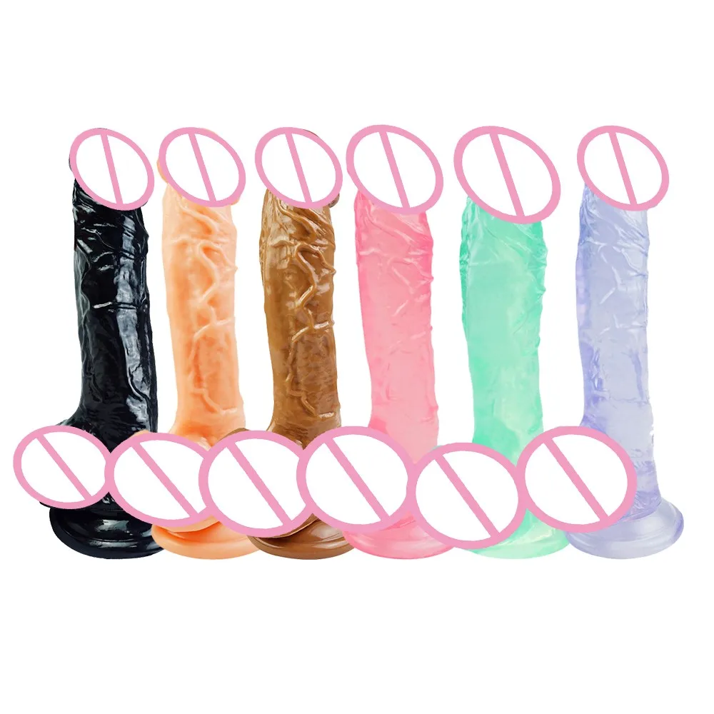 Большой фаллоимитатор мягкий Желейный реалистичная форма с присоской Анальная