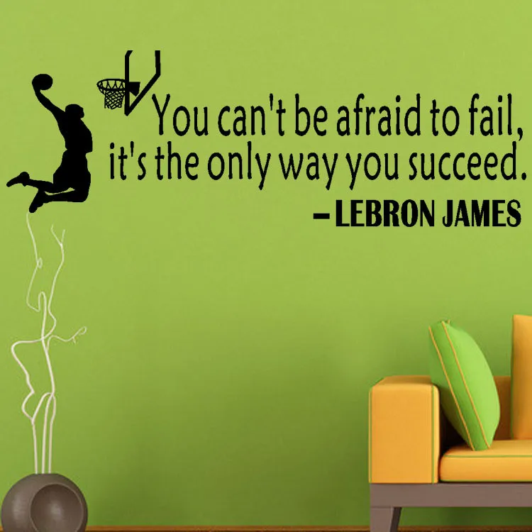 Виниловые наклейки для обоев Спортивная Виниловая наклейка баскетбола на