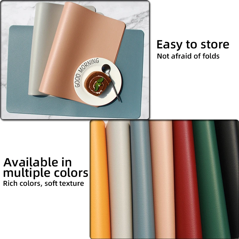 Место коврик посуда накладка из искусственной кожи Водонепроницаемый