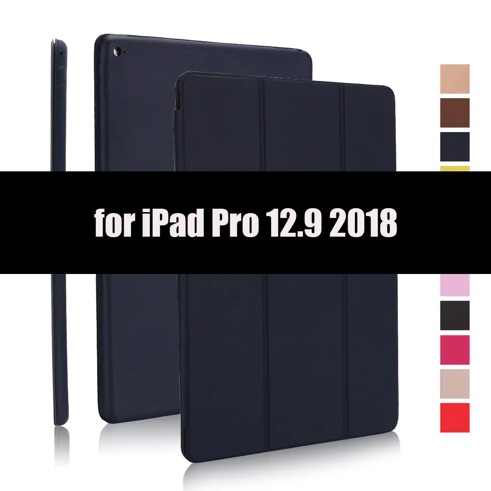 Чехол для iPad Pro 11 Smart Cover для iPad Pro 12 чехол Магнитный PU кожаный флип-чехол для iPad 11 12 дюймов чехол - Цвет: Dark Blue-12