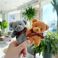 1pcs mini bear plush toys for girl pendant letter bowknot small bear stuffed pendant cute animal plush doll soft cute gift 8cm