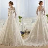luxury lace wedding dress long sleeve retro flower wedding gown embroidery appliqu%c3%a9 lace tailing bride dresses vestido de noiva