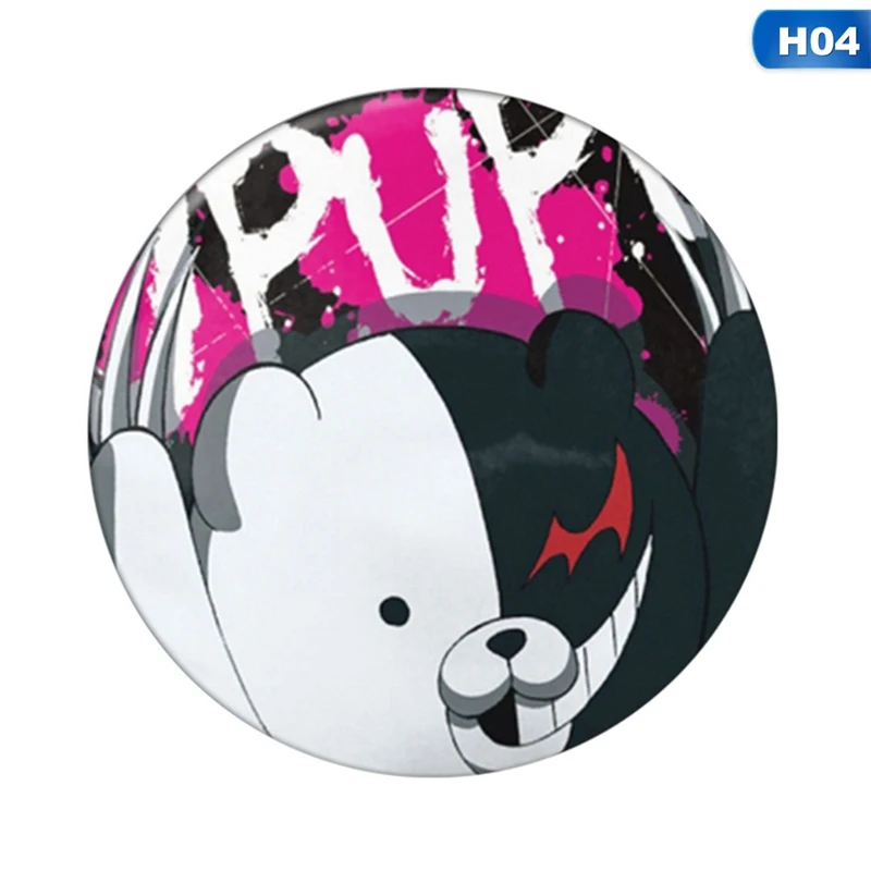 Брошь в виде иконы из аниме данганронпа значки Монокума наеги Макото киригири