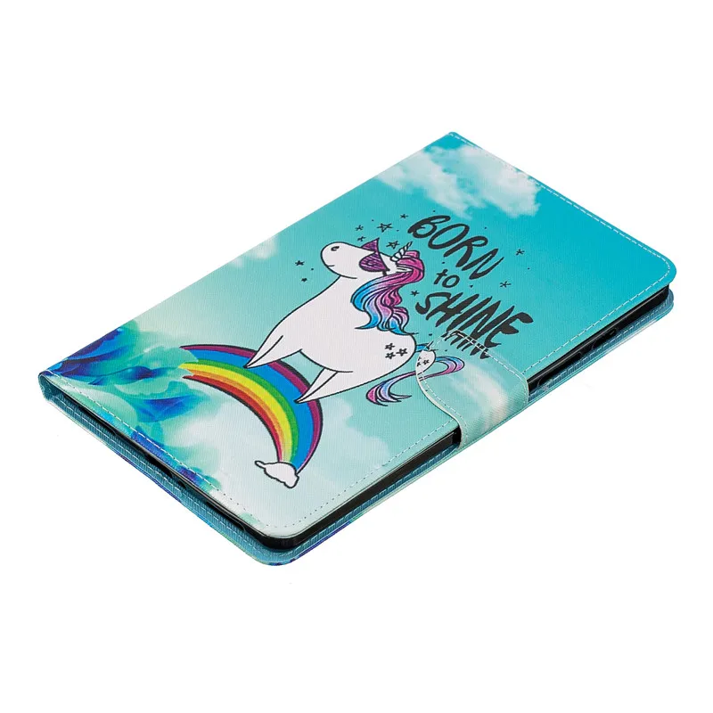 Чехол для планшета Galaxy Tab A 8 0 кожаный чехол Kawaii с единорогом кошкой щенком Samsung 2019