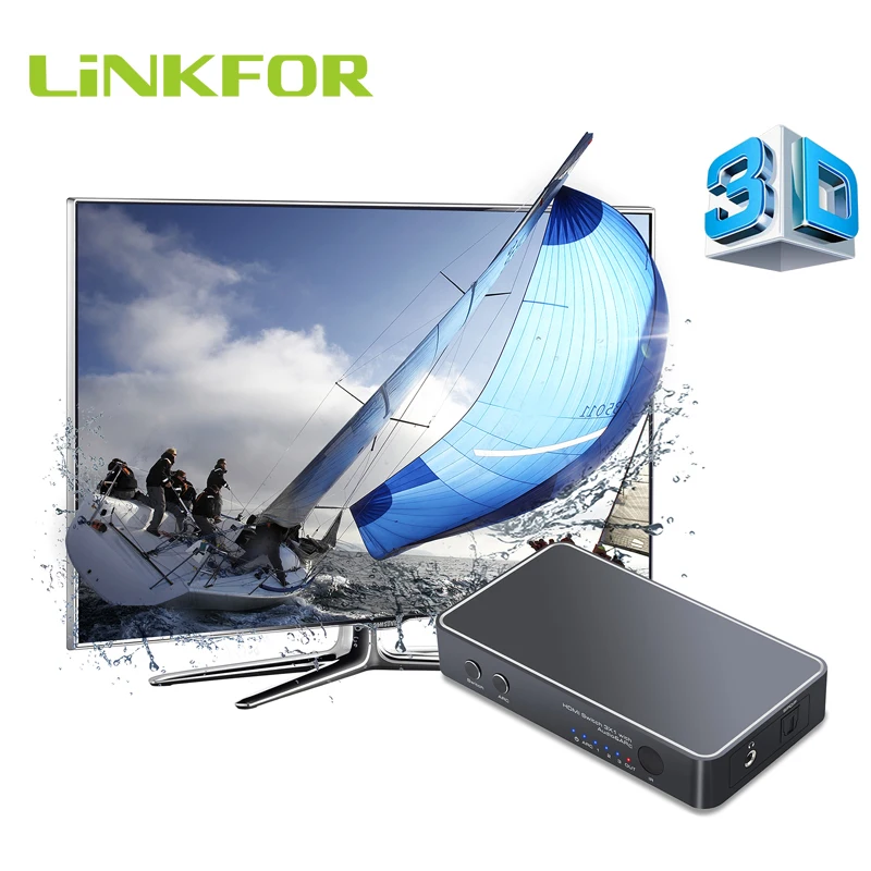 LiNKFOR 3 HDMI совместимый переключатель с аудио экстрактором PIP конвертер ИК пультом