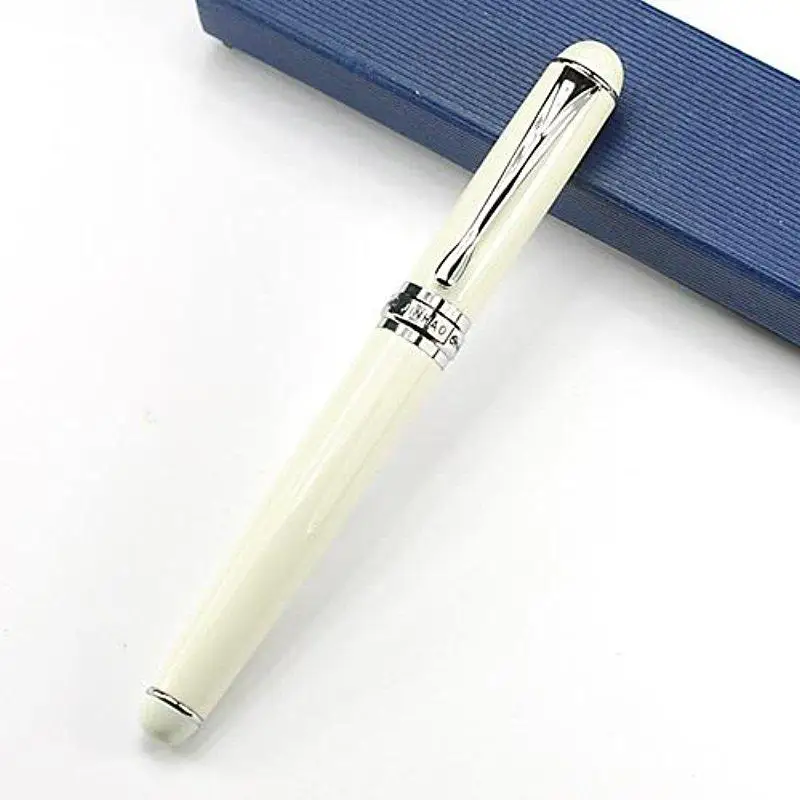 

Jinhao 750 Gloss Ivory White Fountain Pen Medium Nib New