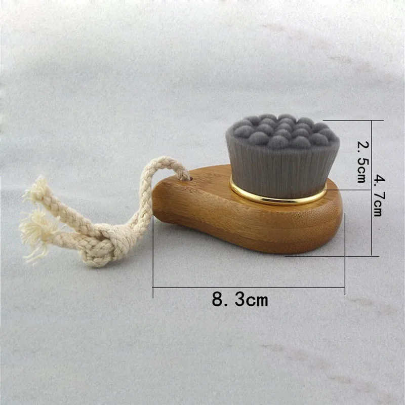 2021 модная бамбуковая кисть для лица с ручкой Кисть макияжа мытья массажная