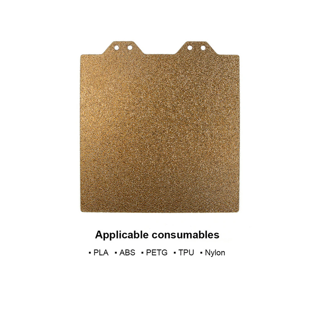 

For Voron V0 120x120mm gold double-sided powder steel plate + magnetic sticker B side