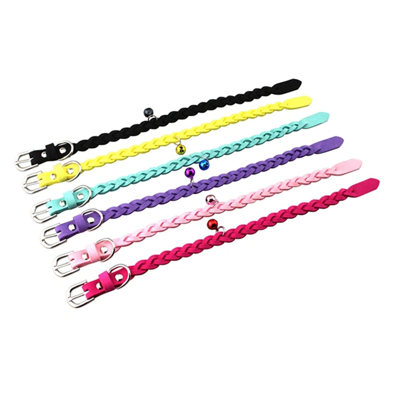 Ошейник для собак ошейник в оплетке щенков и кошек регулируемый домашних