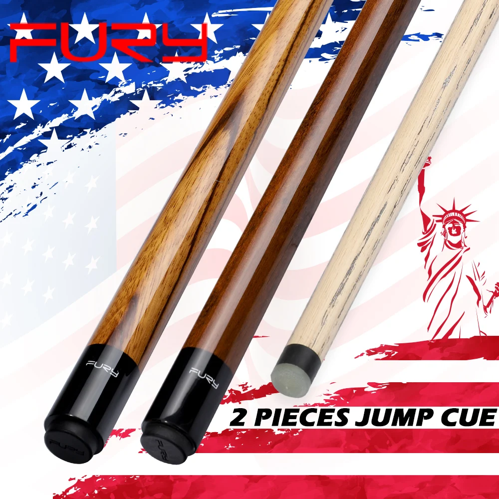 FURY JPW 1&5 Jump Cue 13mm G10 Tip Hard ASH Shaft Q5 Teeth Joint Weight Change Black Bakelite Ferrule Professional Jump Billiard