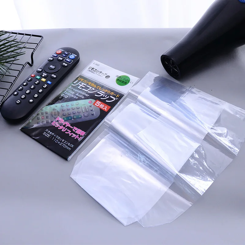 

5Pcs Heat Shrink Film Clear Video TV Air Condition Remote Control Protector Cover Home Waterproof Protective Case New