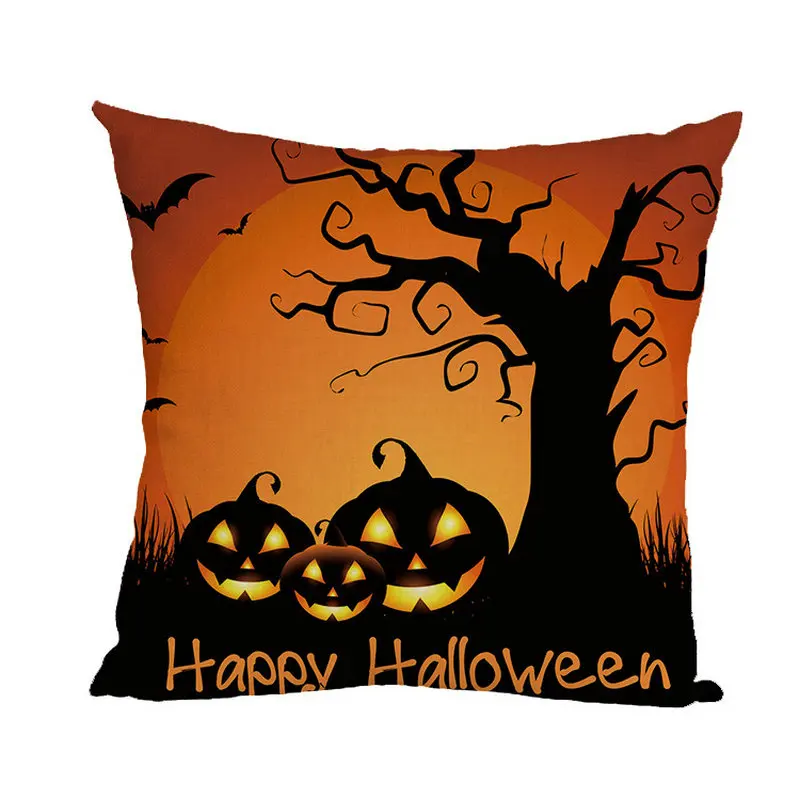40x40 см 45x45 и надписью &quotHappy Halloween&quot Подушка Чехол диванная подушка крышка Печать