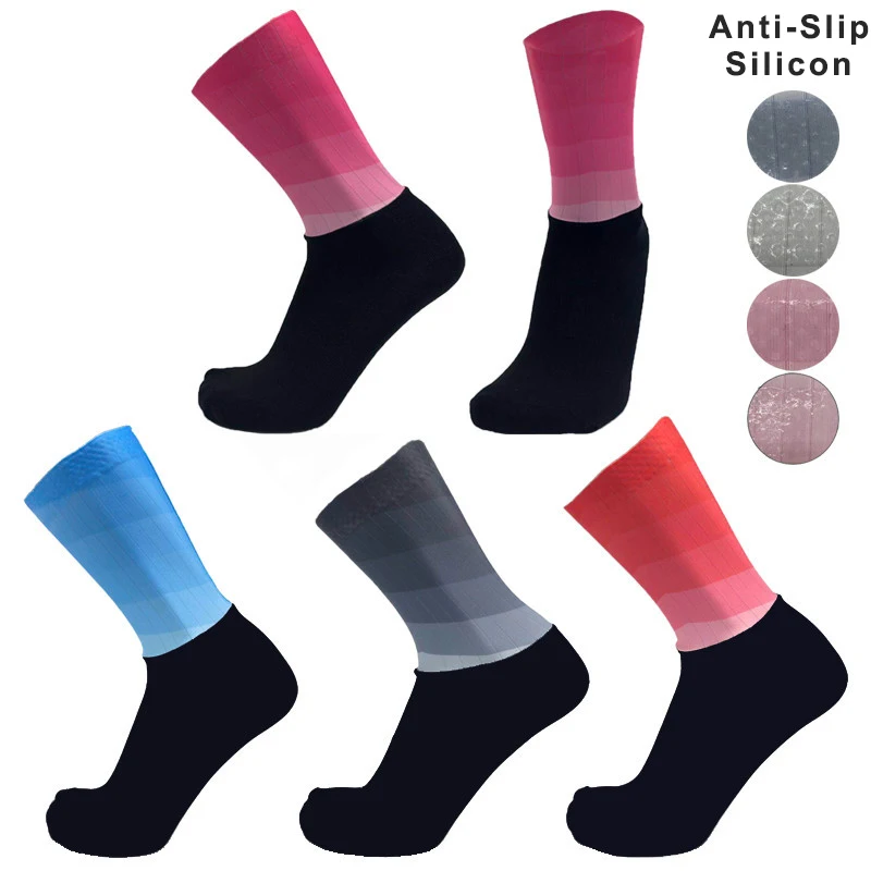 

New 2019 Anti-slip Cycling Socks Men Women Road Bicycle Socks Outdoor Brand Racing Bike Compression Sport Socks Non-slip