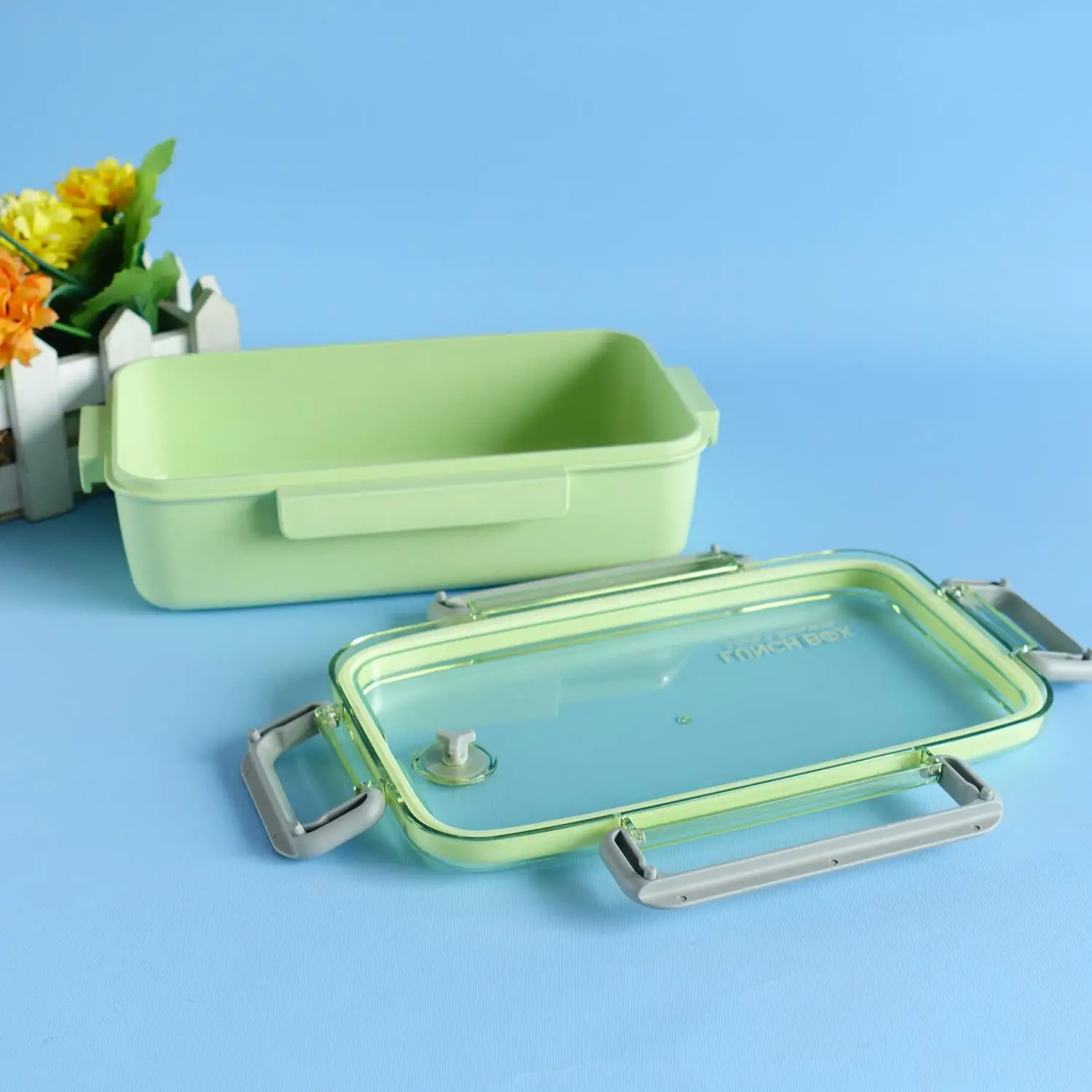 Большой емкости из бамбукового волокна нержавеющая сталь Lnner контейнер для еды