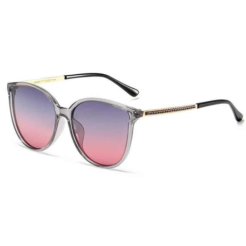 Женские поляризационные солнцезащитные очки кошачий глаз с зеркальными линзами