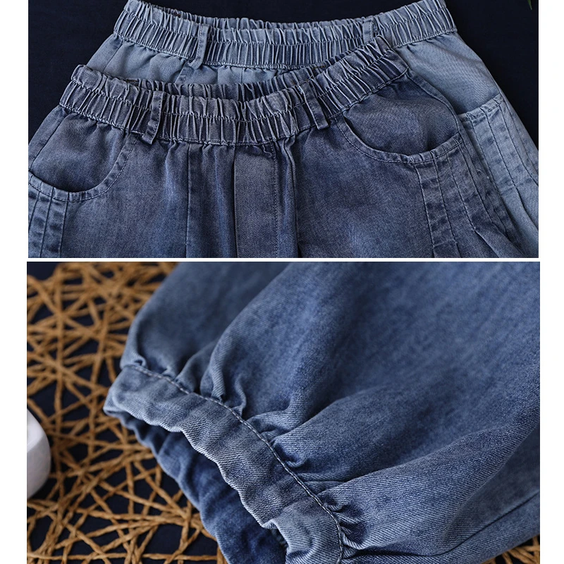 

Spring Autumn Casual Jeans 2021 Thin Denim Ankle Length Pants Women Loose Trousers Female Vintage Retro Clothes