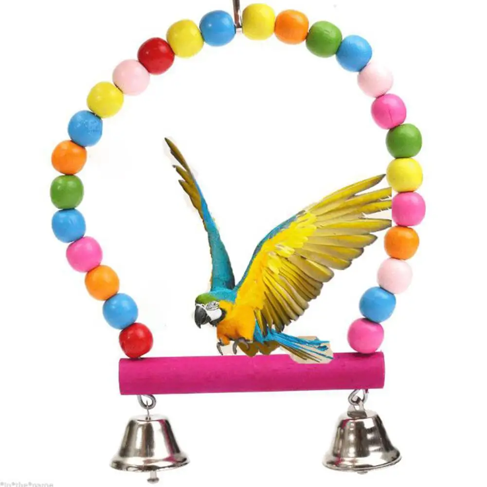Wood Swing Stand Bar Climbing Ladder Handstand Bird Hanging Toy | Дом и сад
