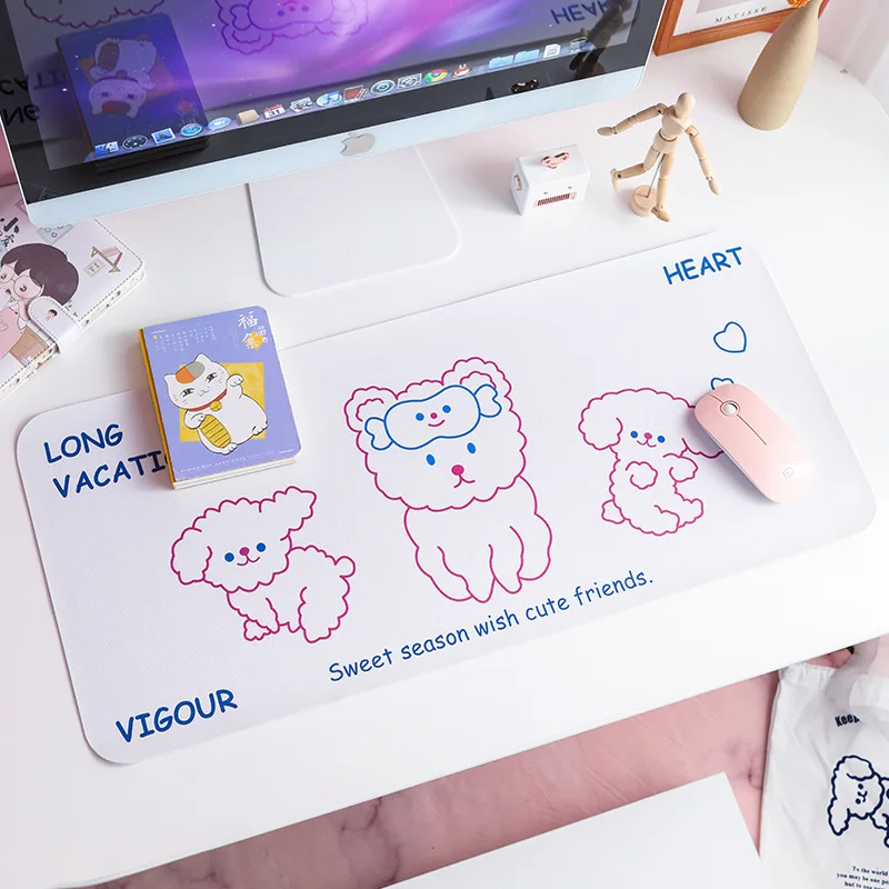 67x30cm cartoon mice pad office gaming computer desk mat modern table waterproof pu laptop cushion multifunction writing pad free global shipping