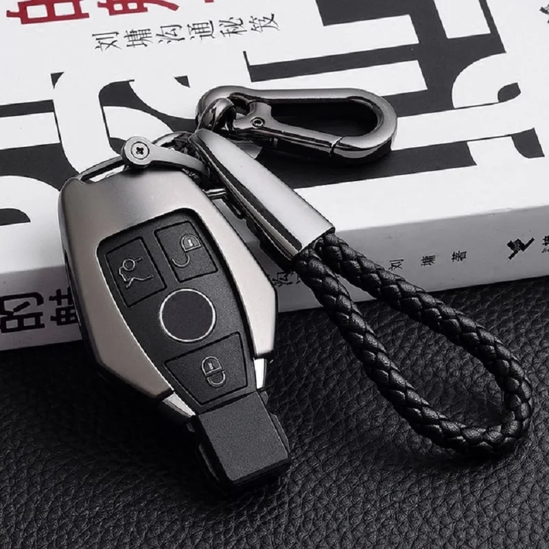 

Galvanized Alloy Car Key Cover Key Bag fit for Mercedes Benz A C E R M class CLA GLA W204 W205 W124 W203 W210 Key Shell Case