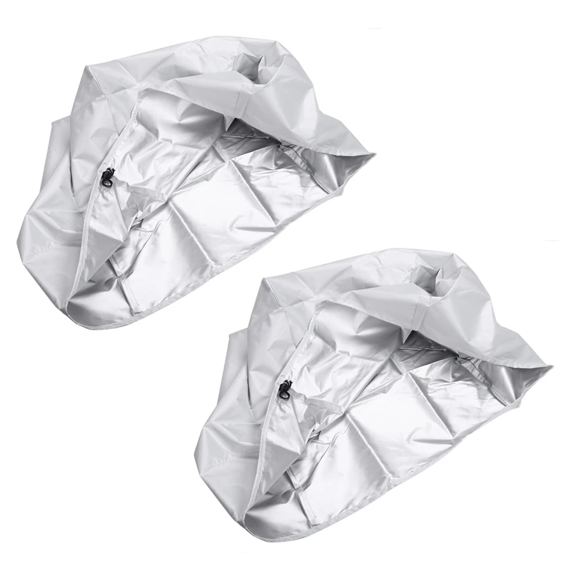 

2X 56X61X64cm Boat Seat Cover Dust Waterproof Seat Cover Elastic Closure Outdoor Yacht Ship Lift Rotate Chair Cover