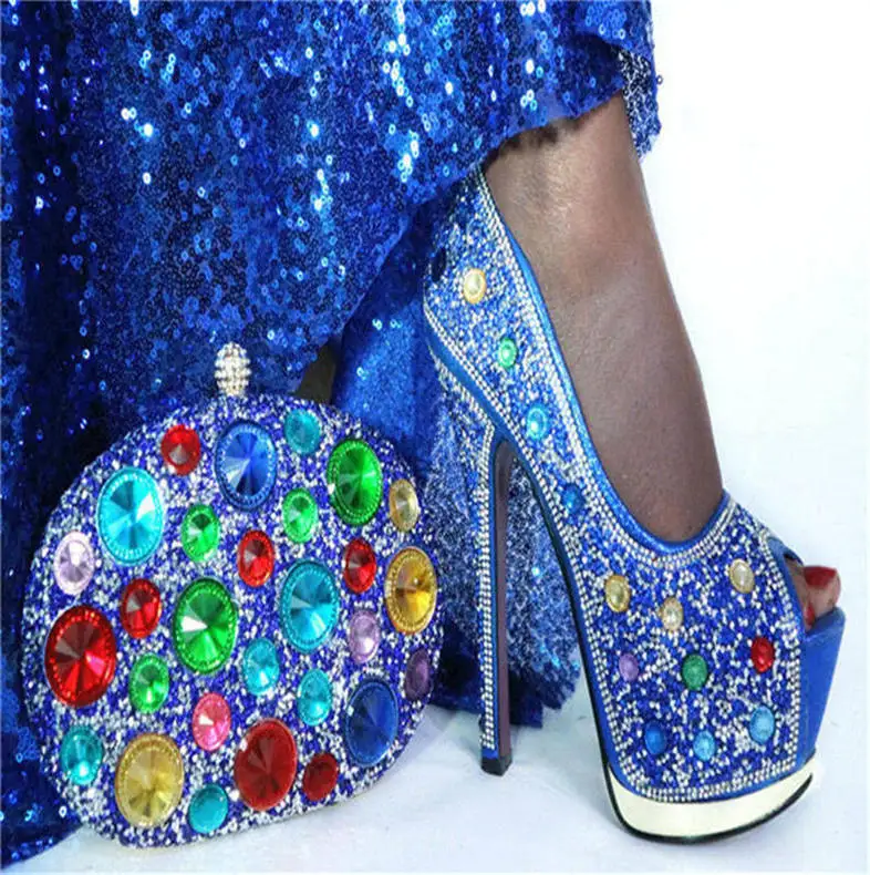 

Summer Hot Sale Fashion Pumps Wedding Party Shoes And Bag Set Luxury Nigerian Woman Shoes And Bags Set For Evening Party