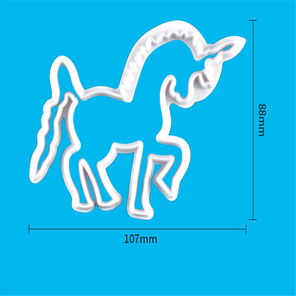 DIY Cute Cartoon Unicorn Horse Shape Fondant Cake Cookie Cutter Mold Biscuit Decorating Moulds Kitchen Baking Tools | Дом и сад
