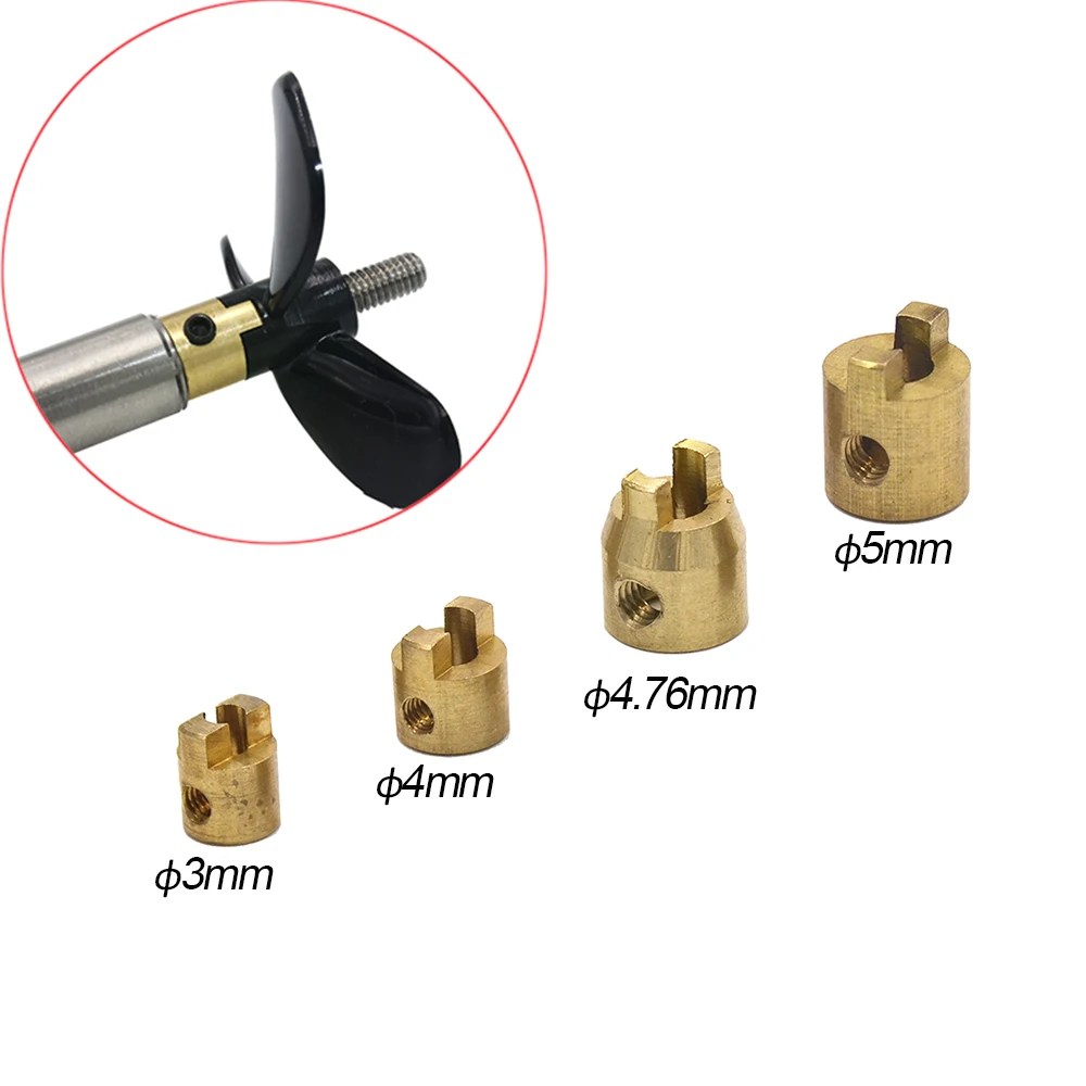 1 Piece Diameter 3mm/4mm/4.76mm/5mm Model Boat Brass Copper Drive Dog Shaft Crutch Accessories for Rc Boat Drive Shaft