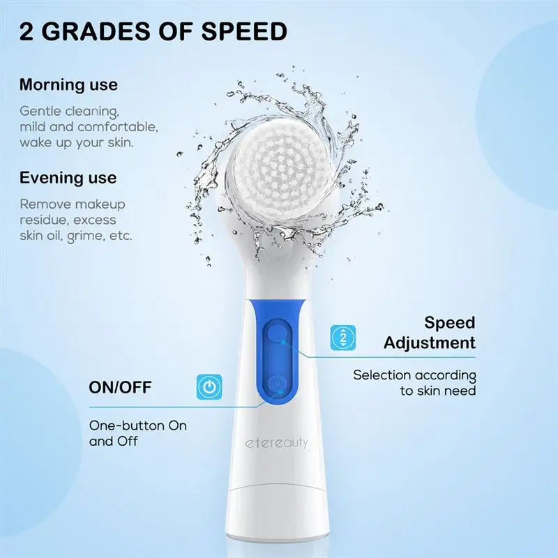 4 в 1 Водонепроницаемая электрическая щетка для чистки лица и тела с насадками