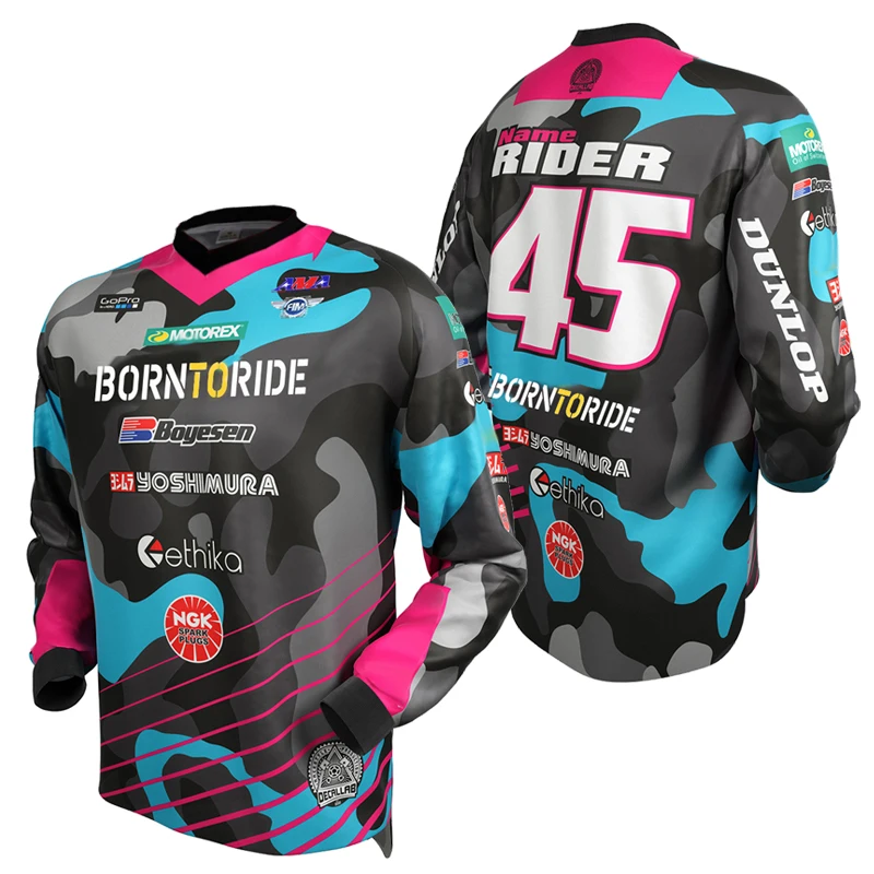 Downhill Jersey MTB Enduro Offroad larga Mountain Bike Motocross BMX DH Short T Shirt Clothes | Спорт и развлечения