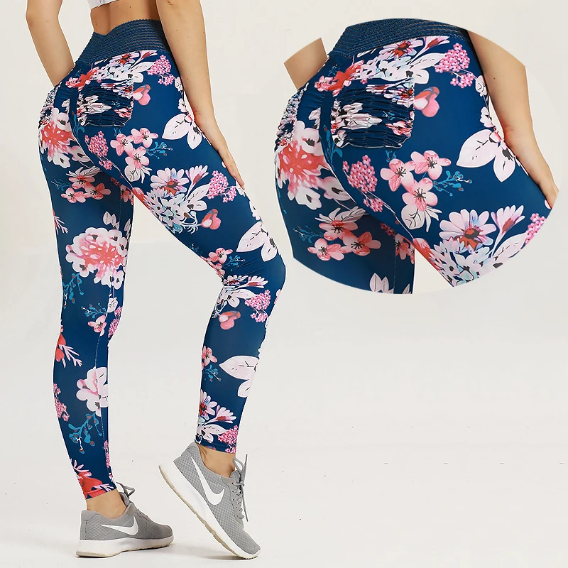 2019 женские спортивные брюки для занятий йогой с высокой талией фитнеса Колготки