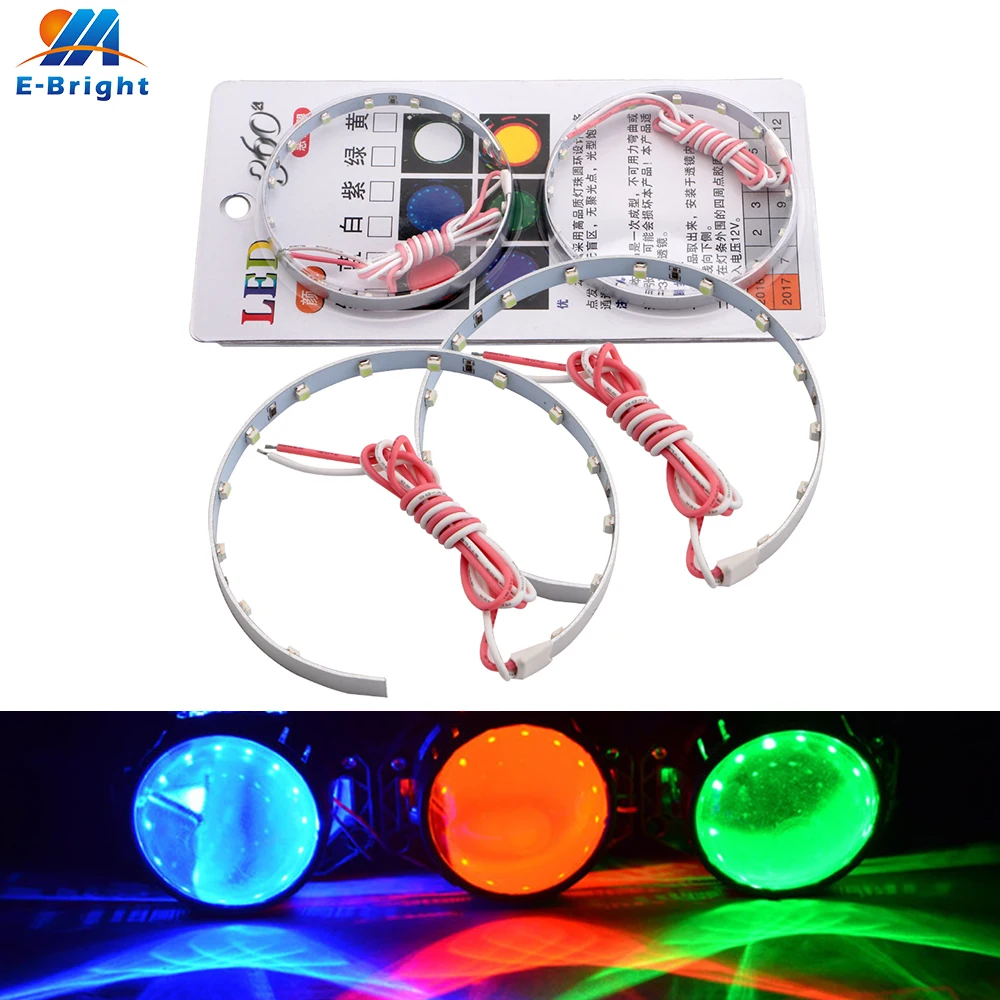 2 шт./компл. 12V дьявольские глаза 3528 Светодиодный автомобильный светильник для 5 до