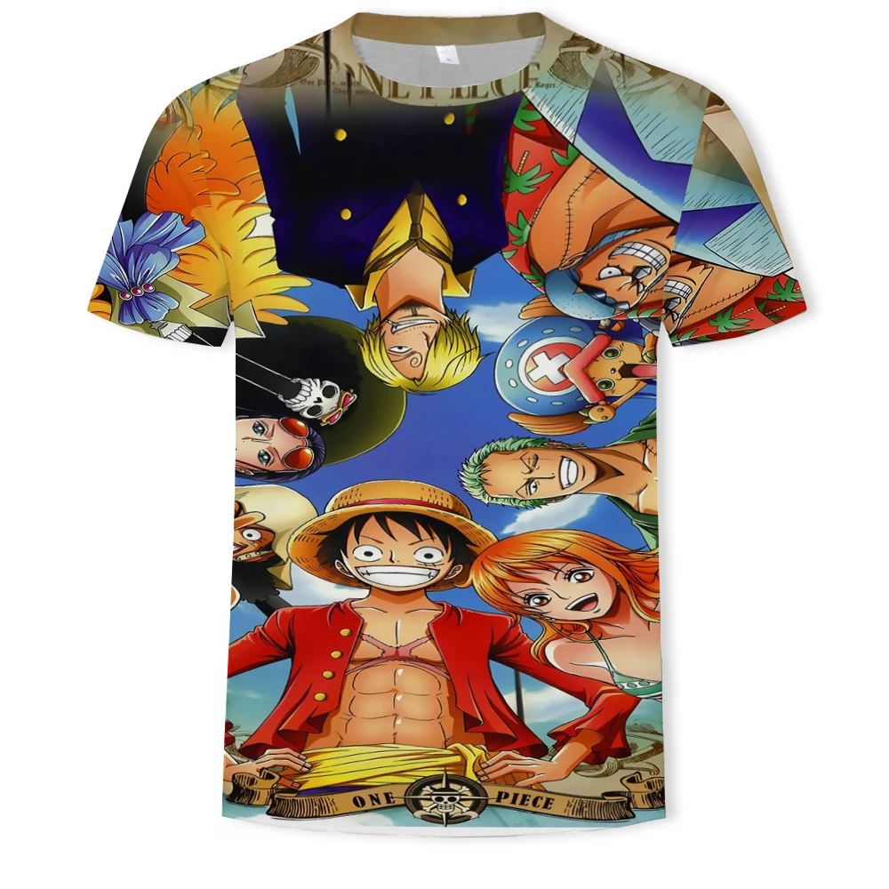 

Children's T-shirts, baby T-shirts, boys' short-sleeved 3D printing anime girls clothing soft fabric O-neck cartoon hip-hop top