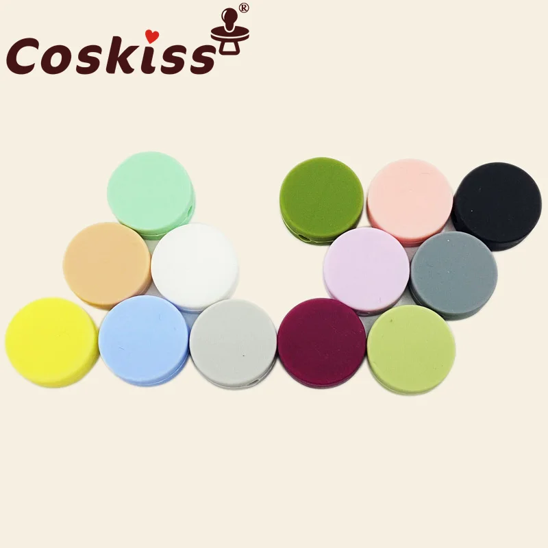 

Coskiss 10pc BPA Free Silicone Round Beads Baby Teethers DISC Beads-For-Jewelry DIY Nipple Holder Baby Born Accessories Girl