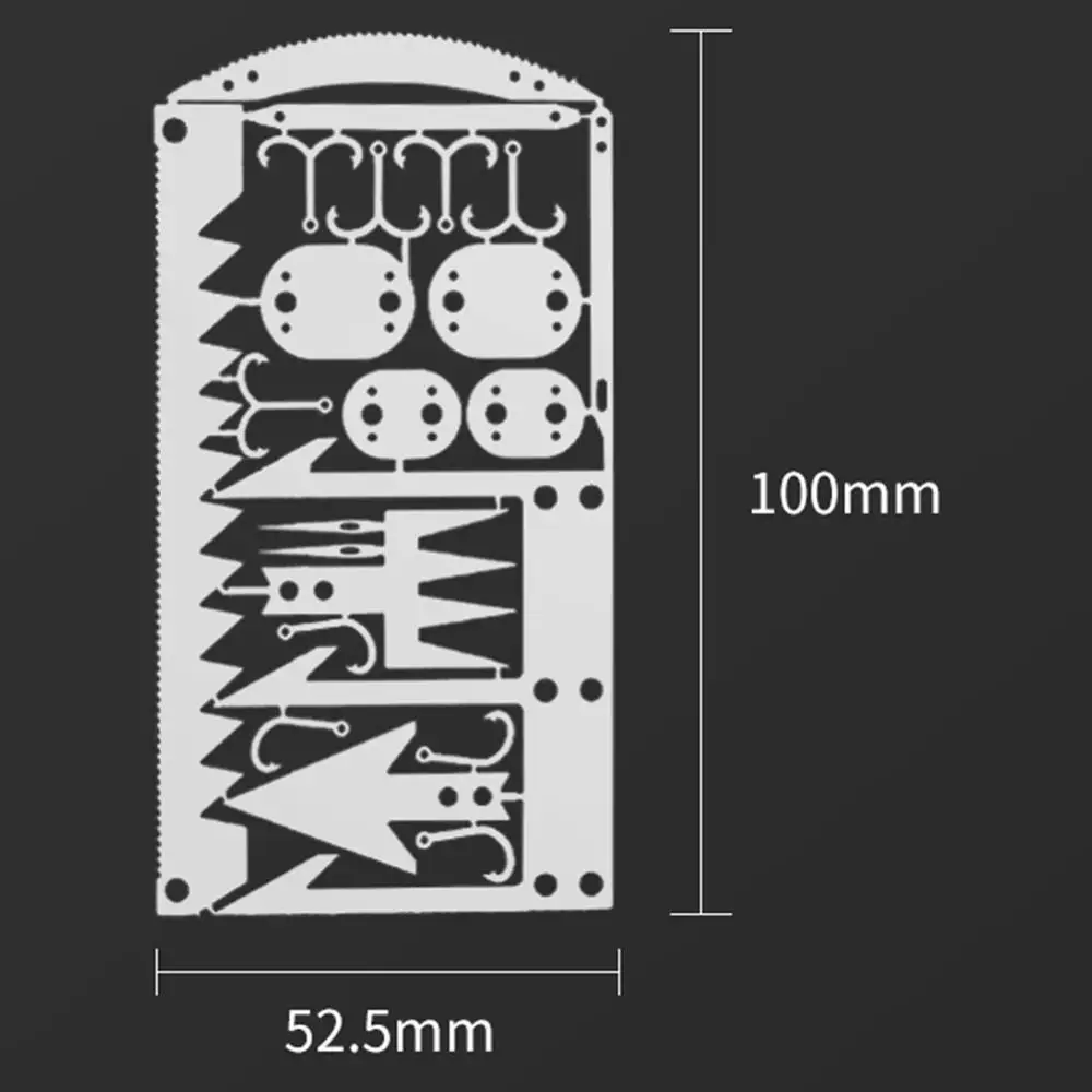 Карточка для выживания 12 в 1 Мультитул карманный нож рыболовный крючок вилка пила
