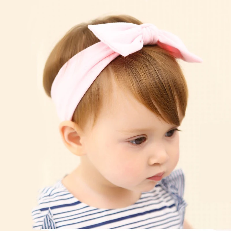 Милые эластичные повязки для волос с бантом Детские на голову кроличьими ушами
