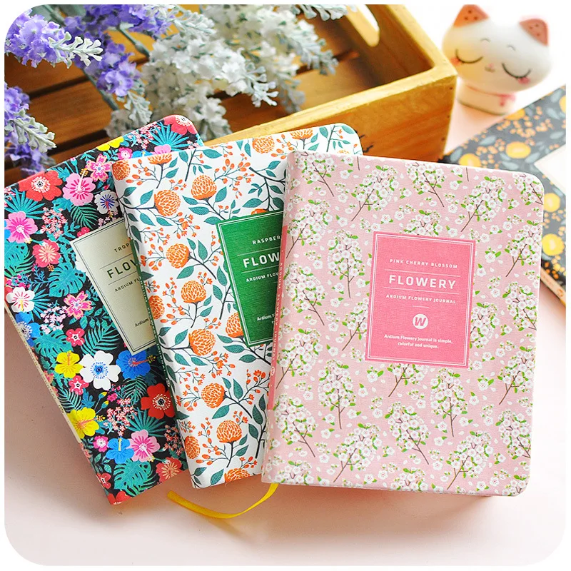 2021 New Arrival PU Leather Floral Flower Schedule Book Diary Weekly Planner Notebook School Office Supplies Kawaii Stationery new products on the shelves lovely flowers schedule diary weekly plan notebook school office supplies lovely stationery