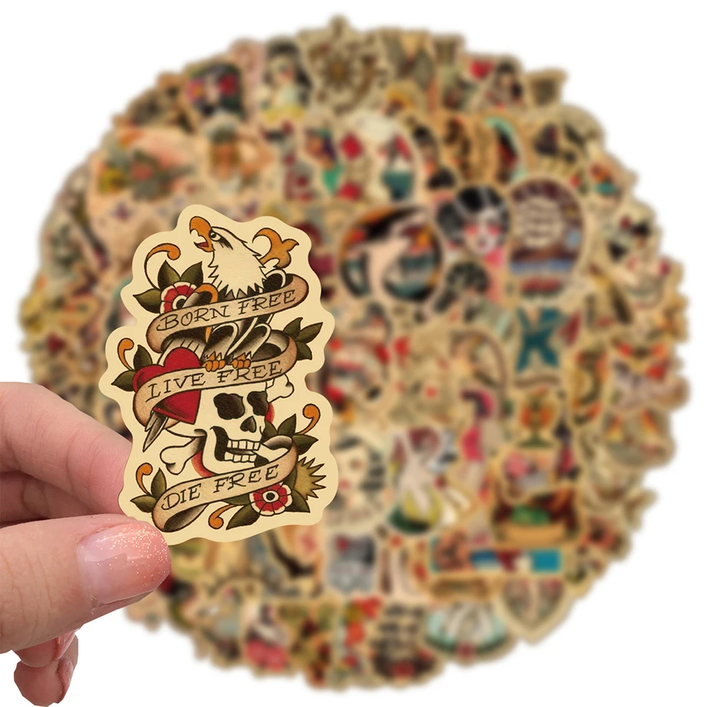 1050100pcs classic retro sexy girl graffiti stickers skateboard luggage laptop guitar bike phone cool sticker decal kid toy free global shipping