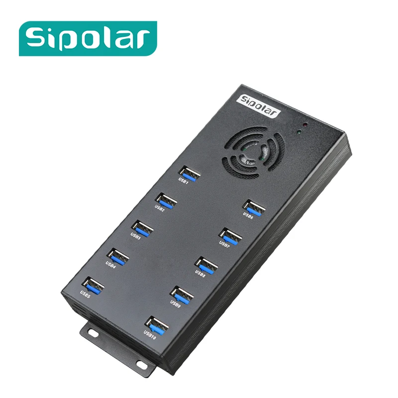 Sipolar 10 портов USB 3,0 Синхронизация данных и 2.1A зарядный концентратор USB зарядное устройство концентратор для iPhone iPad Samsung Android телефонов планшетов Майнинг
