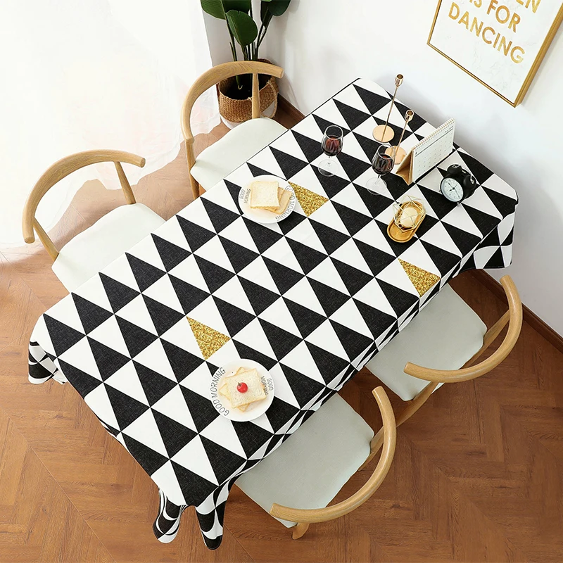 Из хлопка и льна скатерть Водонепроницаемый журнальный столик скатерти круглый