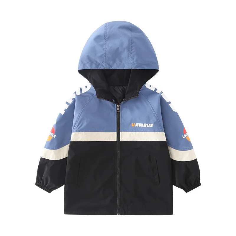 

Splicing Spring Autumn Boy Coat Jackets Overcoat Top Kids Teenage Gift Children Clothes Gift Formal School High Quality