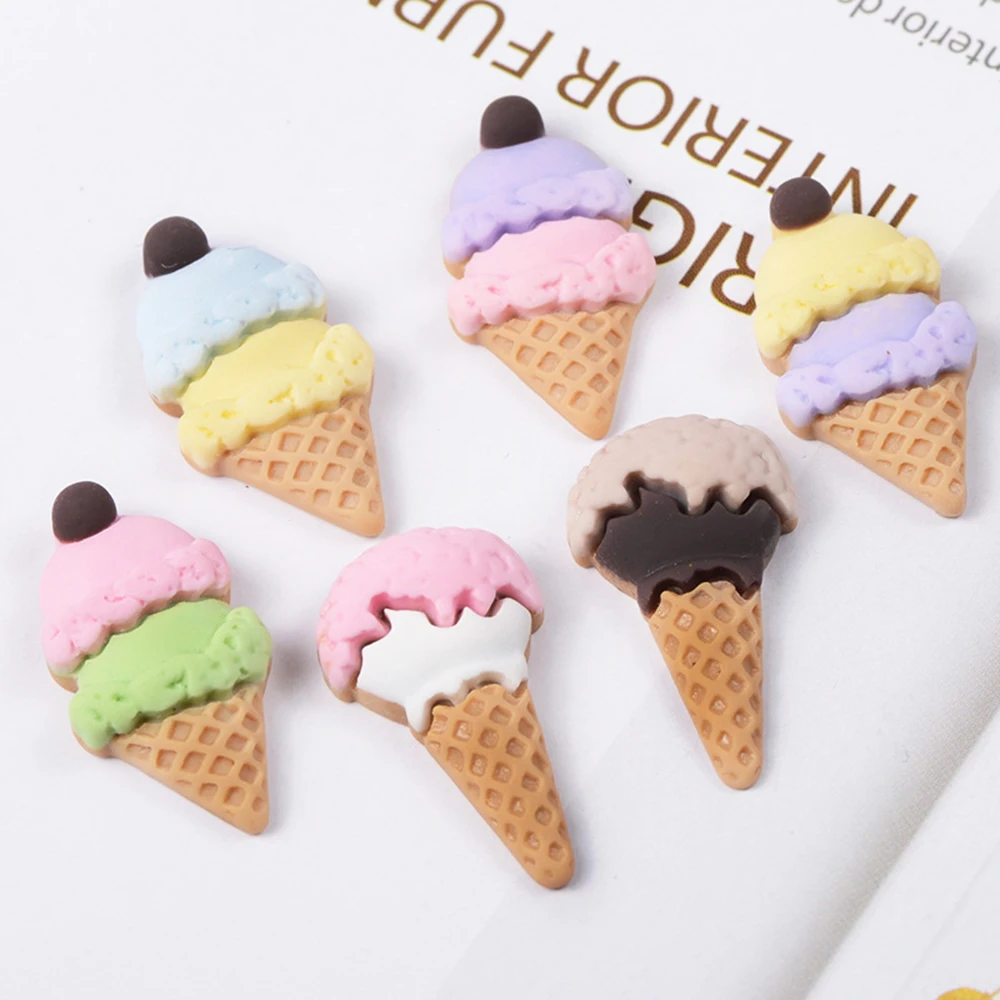 10 шт./лот имитация мороженого из смолы слизь пушистый Шарм наполнитель Детские