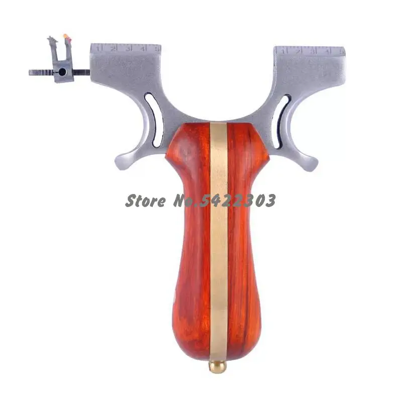 

Hot Sale Stainless Steel Outdoor Hunting Slingshot Camshaft Powerful Catapult Rosewood Patch With Rubber Band 2020new