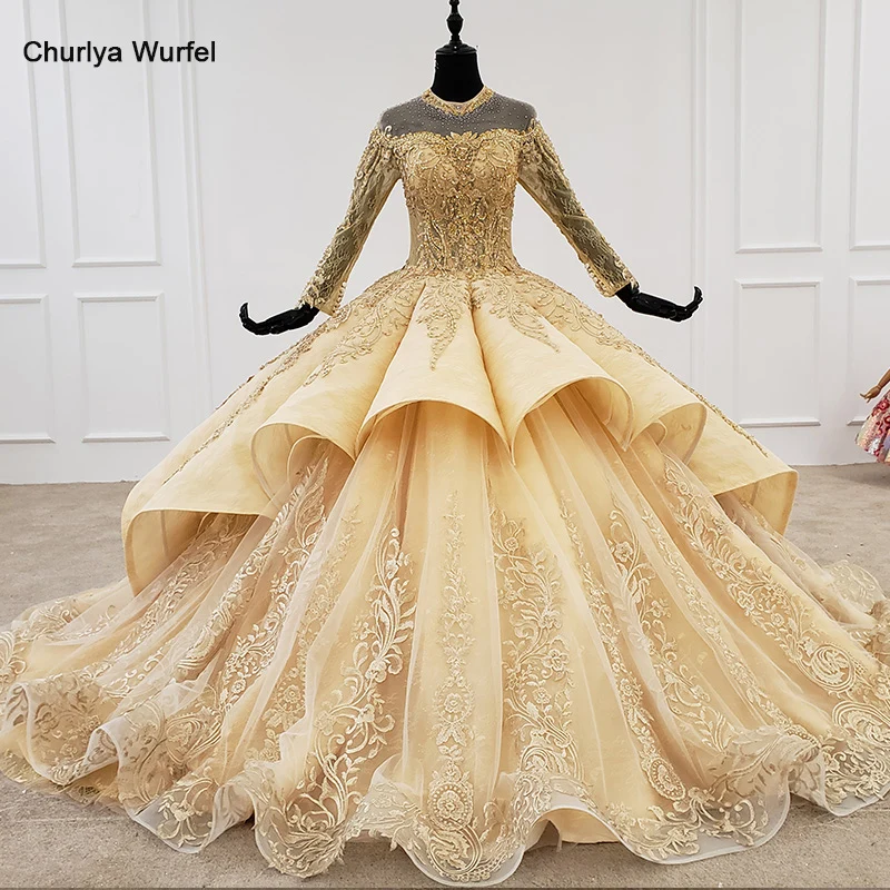 HTL1207 роскошное вечернее платье с высокой горловиной и аппликацией расшитое