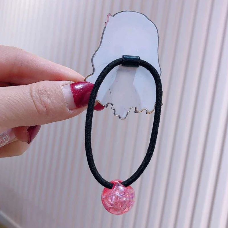 

2021 Anime Demon Slayer: Kimetsu No Yaiba Kamado Tanjirou Cosplay Elastic Hair Bands Hair Ropes Women Girl Cartoon Headwear Gift