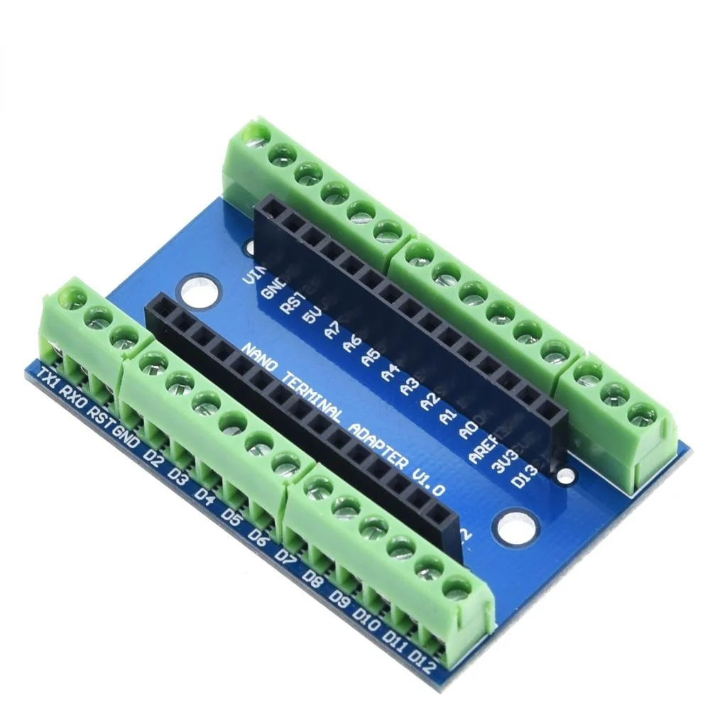 

1PCS NANO V3.0 3.0 Controller Terminal Adapter Expansion Board NANO IO Shield Simple Extension Plate For Arduino AVR ATMEGA328P