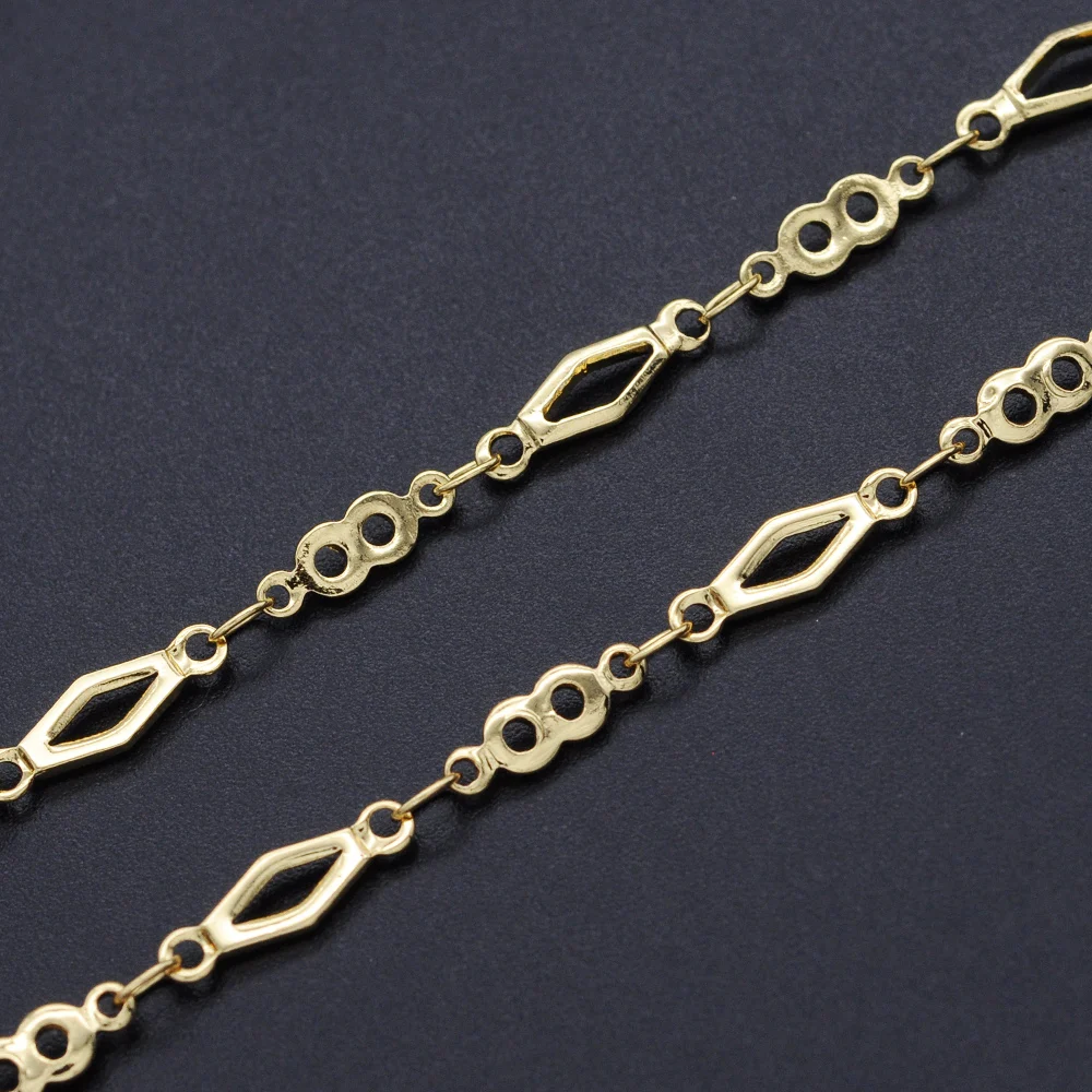 

2 м/лот 4x13 мм позолоченная Ювелирная цепочка «сделай сам», звено для изготовления ювелирных изделий, звено высокого качества