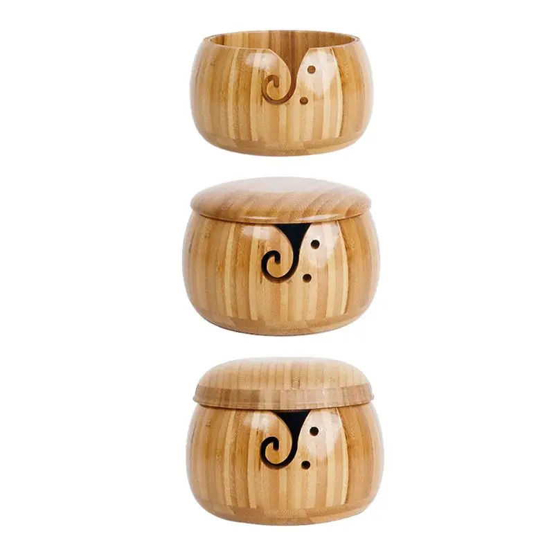 Деревянная чаша для пряжи ручной работы вязания крючком держатель хранения