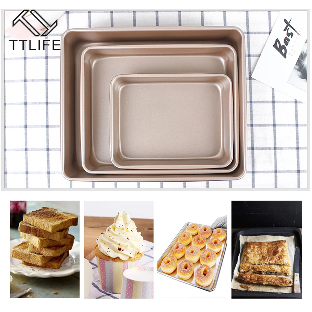 9/11/13 полюсная золотистая Цвет с антипригарным покрытием квадратная форма для