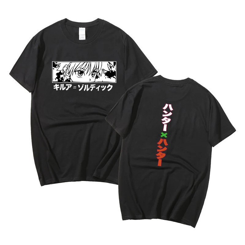

Japanisches Anime-T-Shirt für Herren mit kurzen Ärmeln Vollzeit Hunter Character Fashion T-Shirt 100% Baumwolle T-Shirt Top Ges